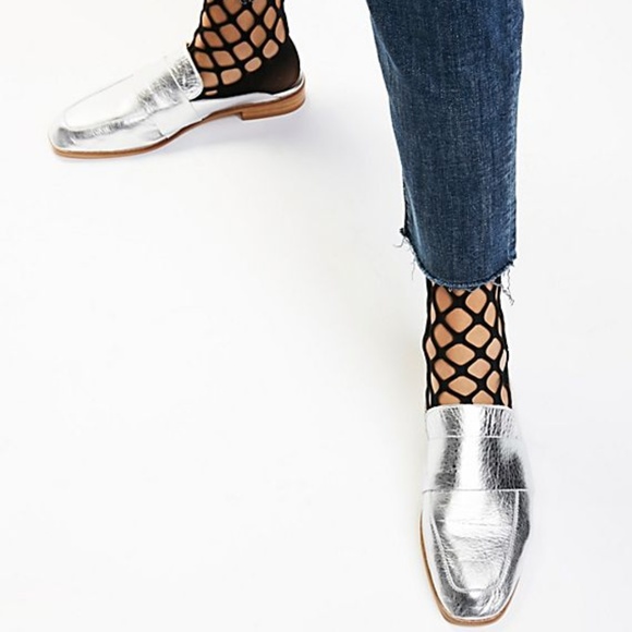 Free People Shoes - Free People At Ease Loafer Mule Silver